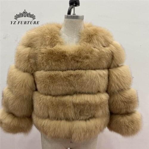 2020 Women Quality Real Genuine Fox Fur Coat 100% Real fox Fur Jacket Short Winter Fox Fur Overcoat Fur Factory Retail Wholesale