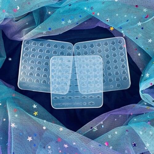 Stars Love Heart Candy Epoxy Resin Mold Cookie Biscuit Cake Baking Silicone Mould DIY Crafts Jewelry Casting Mold