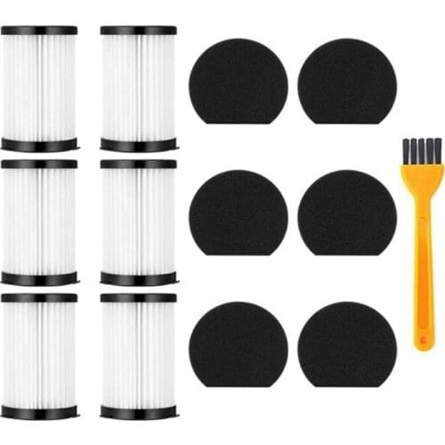 6 Pack Replacement HEPA Filter Fit For MOOSOO D600 D601 XL-618A Corded Vacuum Cleaner Replacement Parts