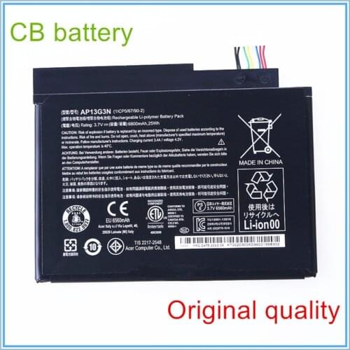 6800mAh Original Laptop Battery AP13G3N For W3-810 Tablet 8' Series 1 Cell 3.7V 25WH