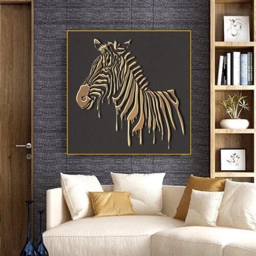Abstract Animal Canvas Painting Modern Art Zebra Posters and Prints Wall Pictures Nordic Minimalist Living Room Home Decoration