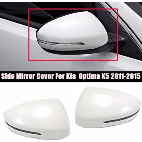 AU05 -2Pcs Car Side Mirror Cover Rearview Mirror Shell for Kia Optima K5 2011-2015