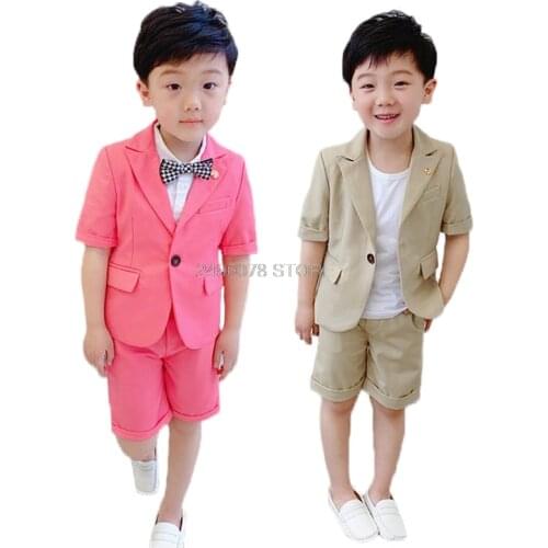 Kids Summer Blazers Boy Suit For Weddings Formal Dress Boy Costume Enfant Garcon Mariage Jogging Blazer Girls Birthday Tuxedo