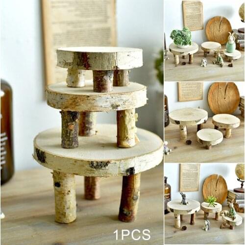 Home Decor Retro Birch Wooden Table Stool Shooting Props Jewelry Photography Props Furnishings GQ