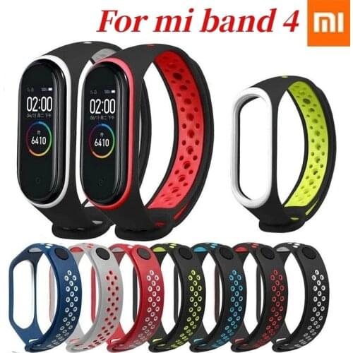 Breathable Strap for Xiaomi Mi Band 4 Silicone Wrist Strap WristBand Bracelet for Xiaomi MiBand 3 4 Miband Strap Replacement