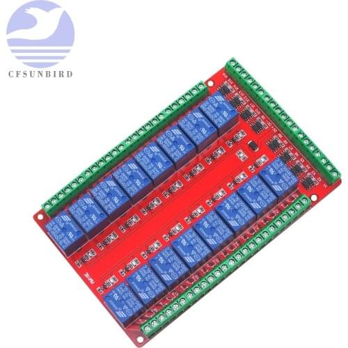 16 Channel 16CH Relay Shield Module RM16LS 5V 12V 24V Raspberry Pi Pcduino Development Board DIY Kit RC Electronic Toy Kit