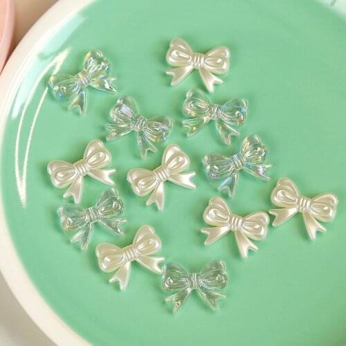 Gentle retro bow shape acrylic beads straight hole DIY hand-made earrings jewelry accessories necklace materials