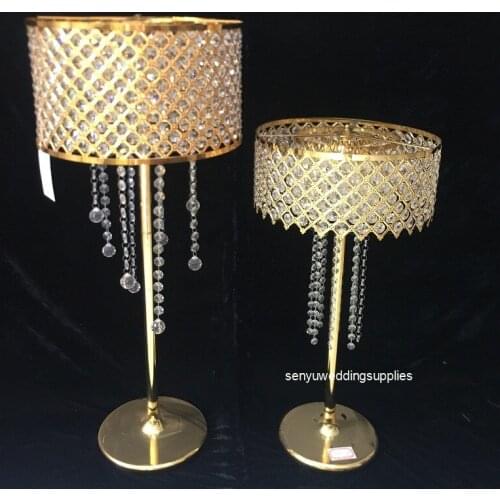 NEW style excellent quality metal crystal flower stand centerpiece for wedding senyu2454