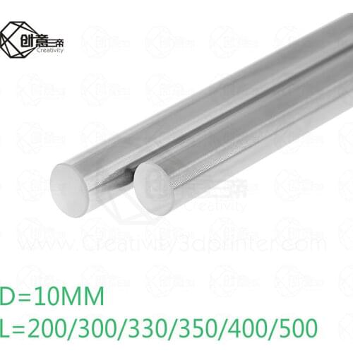 Optical Axis D10mm (200 300 330 350 400 500 mm) Smooth Rods Linear Shaft Rail 3D Printers Parts Chrome Plated Guide Slide part