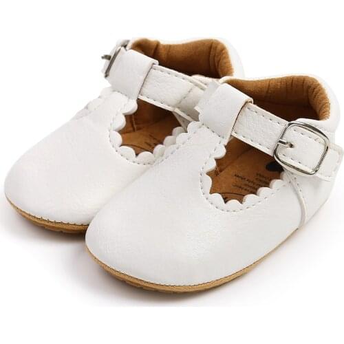 0-18M Autumn Spring Newborn Infant Baby Girl Pu Leather Shoes Baby Solid First Walkers
