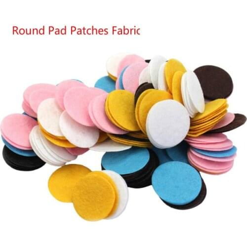 100Pcs/lot Multi-color Round Felt Fabric Pads Accessory Patches Circle Felt Pads Fabric Flower Accessories 25mm/30mm/35mm/40mm