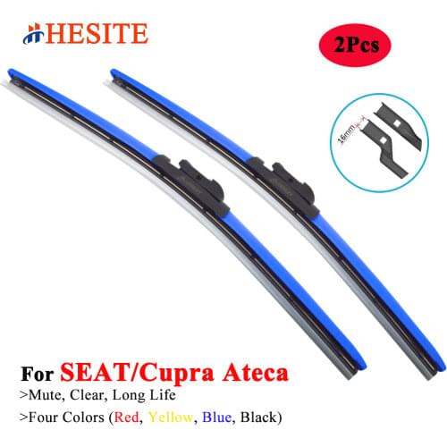 HESITE Colorful Winshield Wiper Blades For SEAT Ateca FR Cupra Xcellence Accessories Carbon 2017 2018 2019 2020 Hybrid Wipers 26