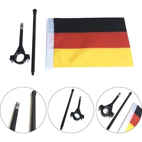 Stylish Bicycle Flag Lightweight Riding Cycle Banner With German Pattern Bike Handlebar Flag Cycling Equipment