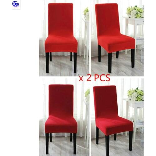 Universal sizes Spandex Chair Cover Stretch Elastic Dining Seat Banquet Wedding Restaurant Hotel Anti-dirty Removable 2 PCS/pack