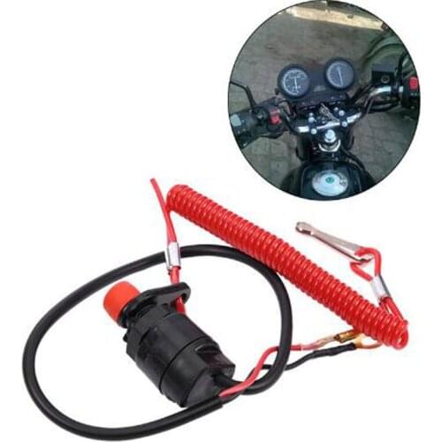 Universal Safety Tether Lanyard Push Button Boat Engine Motor Kill Stop Switch Motorcycle Switches Motorcycle Accessories