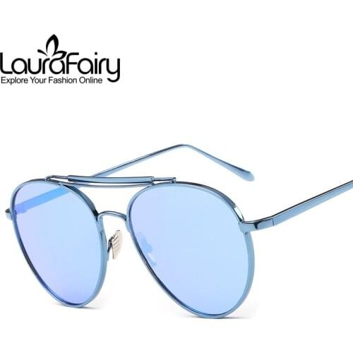 Laura Fairy Macaron Color Oversize UV Protection Sunglasses Women Mens Stun Protection Aircraft Sun Glasses 2016