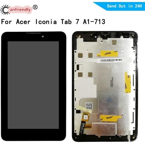 LCD for Acer Iconia Tab 7 A1-713 LCD display+Touch panel Digitizer Screen digiziter with frame assembly replacement lcds