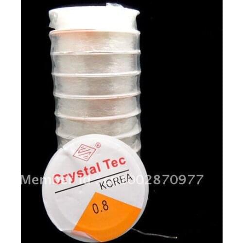 10Rollsx10M Translucent Stretch Elastic Beading Cord/String/Thread 0.8mm(w00002)