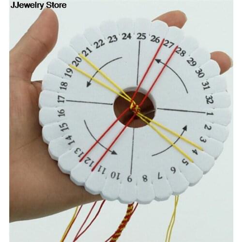 2Pcs Round Square knitting Cord Disc Disk Braiding Tool Beading Plate DIY Jewelry Foam Board for Handmade Craft Making