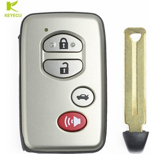 KEYECU BRAND NEW Remote Key Shell For Toyota Avalon Camry Sequoia Case Fob 4 Button With Insert Small Key Blade