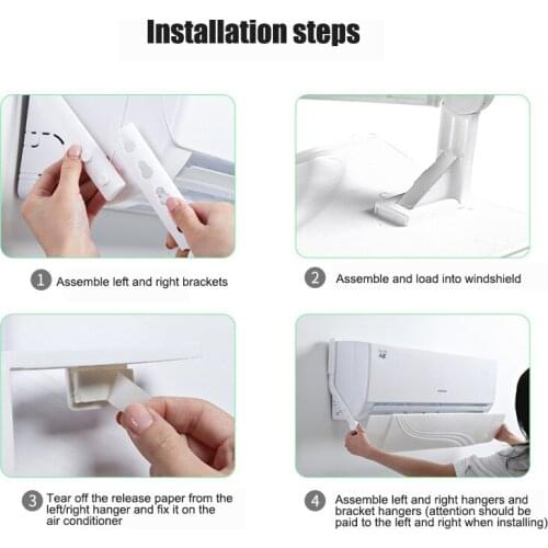 Air Conditioner Wind Deflector Telescopic Adjustable Angle Easy Installation AUG889