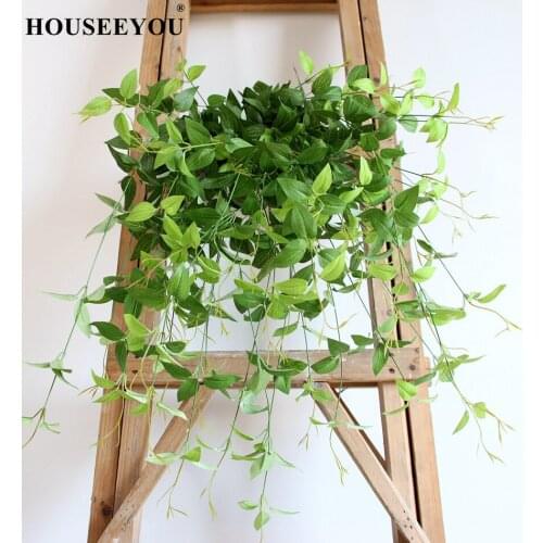 6PCS/Lot Artificial Flower Clematis Leaf Wall Hanging Decoration Rattan Indoor Pendant Plant Photography Diy
