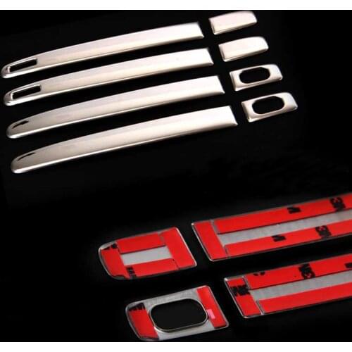 JY SUS304 Stainless Steel Door Handle Trim Accessories Car Styling Cover With Smart Keyhole For Toyota Voxy Noah 2014-2017