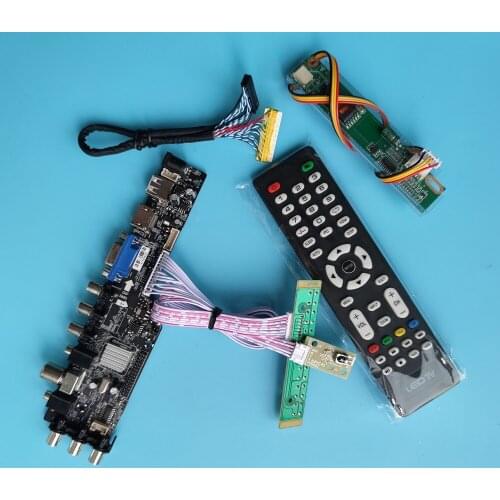 Kit for LTN154X3-L06 15.4" Digital USB AV TV Controller board 30pin 1 CCFL HDMI VGA DVB-C DVB-T 1280X800 LCD Panel