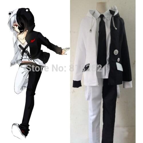 Danganronpa Monokuma School Uniform Coat Jacket Shirt Pants Outfit Anime Cosplay Costumes