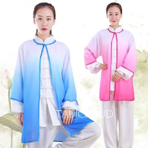 Tai Chi suit female spring, summer and autumn Chinese chiffon team performing male martial arts competition