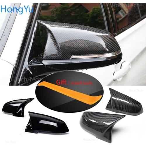 For BMW 1 2 3 4 X Series Rear View Side Mirror Cover F20 F21 F22 F23 F30 F32 F36 X1 E84 F87 M2 Carbon fiber pattern Accessories