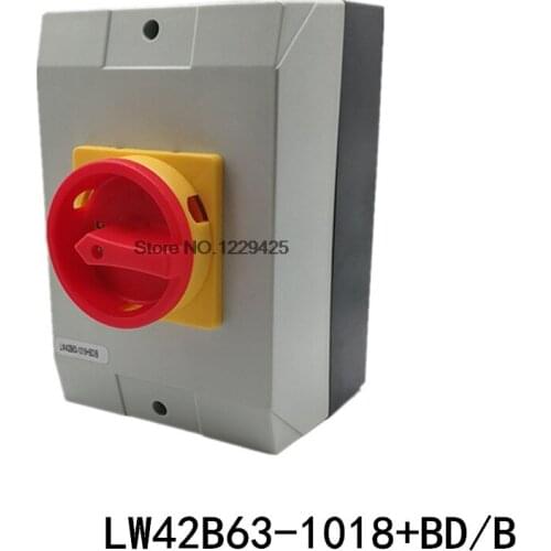 LW42B63-1018 CAM Load Isolation Power on-off Switch Box 4P The Dustproof Waterproof IP65 Universal Changeover Switch LW42B