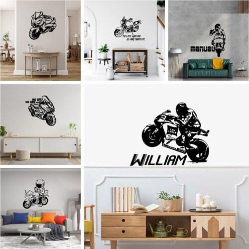 Cute Motorcycles Vinyl Wallpaper Roll Furniture Decorative For Home Decor Living Room Bedroom Waterproof Wall Art Decal