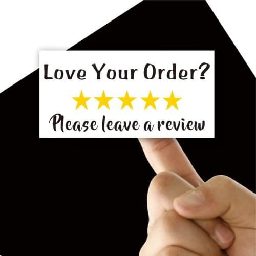 Custom Love Your Order? Leave a Review | Packaging Stickers | 50 stickers - 2x1 inch stickers Personalised Label Stickers