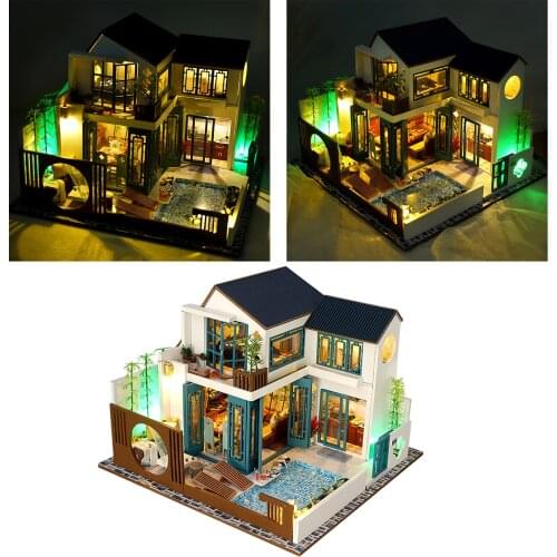 1:24 DIY Miniature Dollhouse Apartment Living Room Kit Valentines Day