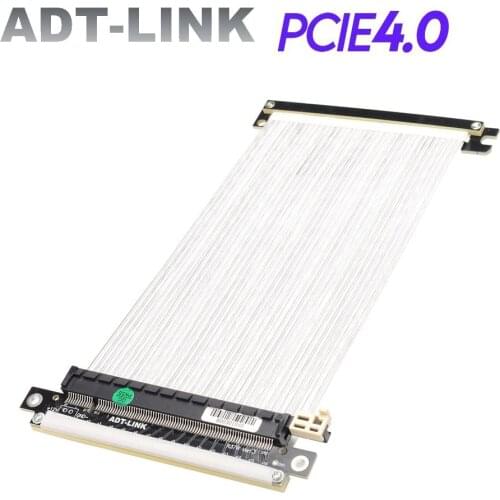 2021 New Silver PCIe Riser Cable 4.0 X16 PCI Express Gen4.0 Flexible High Speed GPU Riser Adapter White For ITX A4 Mini PC Case