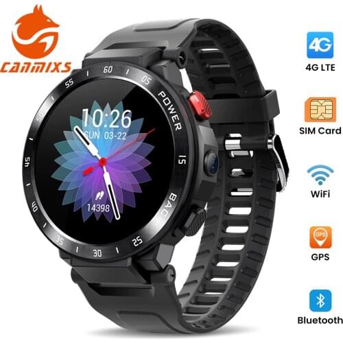 CanMixs Smart Watch 4G GPS WiFi Men Women Card Sim Compass Sport Fitness Reloj Inteligente Hombre Mujer Smartwatch 4G LTE