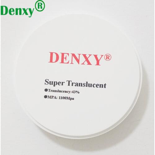 Denxy Preshade Dental Zirconia Blocks 1pc 98*10-30mm Preshaded Dental Wieland System for Making Porcelain Teeth CAD CAM