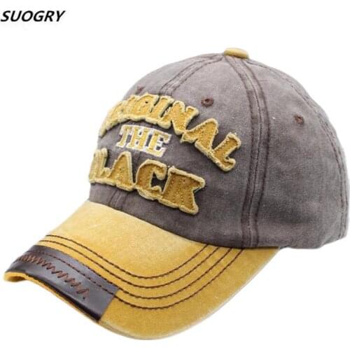 SUOGRY Hot Retro Baseball Cap Hiphop Cap Snapback Hat For Men Women Gorras Casual Casquette Letter Embroidery Black Cap