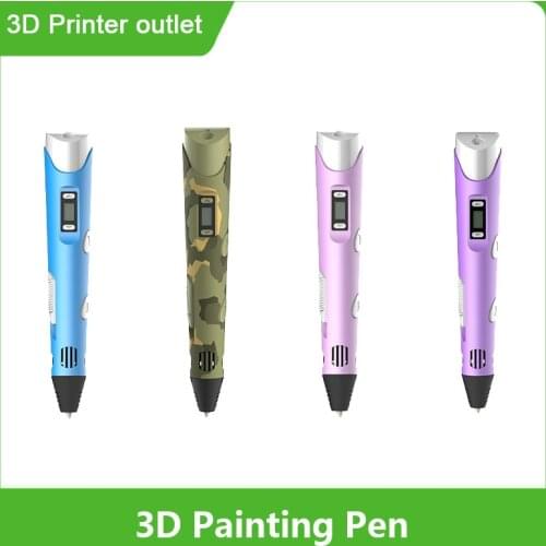 3D Pen Digital Display Intelligent 3D Printing Pen High Temperature 3D Graffiti Painting Pens with USB Cable Creative Toy Gift