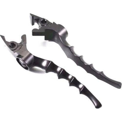 Universal Black Motorcycle Skull Hydraulic Clutch Brake Levers Dual Sport bike Touring Cruiser Chopper Custom