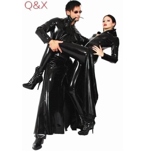 XX23 2017 Hot Sexy Imitation Leather Neutral Erotic Women Men Evening Show Singer Sexual Erotic Lingerie Ultimate DS Costume