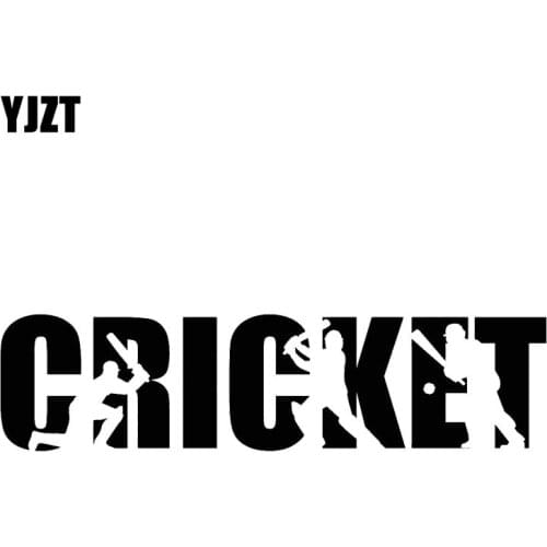 YJZT 18CM*4.5CM Cricket Player Lettering Sport Wonderful Vinyl Car Decal Sticker Funny Car Rear Windshield Accessories C31-0090