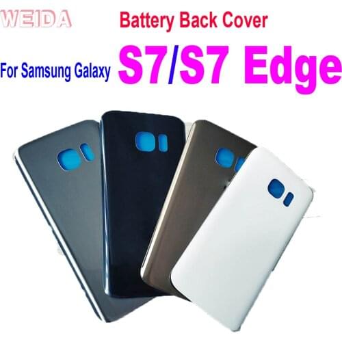 For Samsung Galaxy S7 Edge G935 G935F S7 G930 G930F Battery Back Cover Door Housing Cover Back Rear Glass Case Door Housing Case