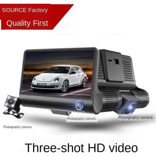 DVR 4'' Three Lens Mirror Car DVR 1080p Full HD Video Driving Recorder Rearview 170degree Night Vision Camera Dash Cam SD-33