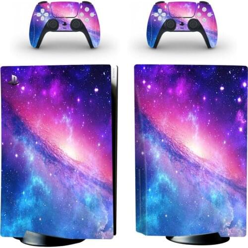 Starry Sky PS5 Standard Disc Edition Skin Sticker Decal Cover for PlayStation 5 Console and Controllers PS5 Skin Sticker Vinyl