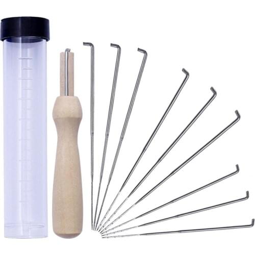 10PCS Mix 3 Size Felt Craft 1 Set Needles Bottle Wool Felt Poked Needles Felting Needle Storage Bottle Wool Felt Tools