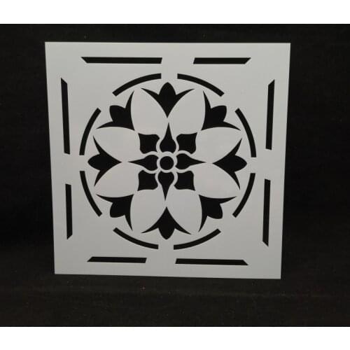 15*15 Vintage flower Layering Stencils for Diy scrapbook/photo album Decorative Embossing coloring,painting stencil,home decor