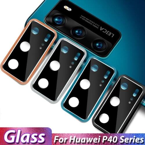 2 in 1 Back Aluminum alloy camera glass for huawei P40 Pro Plus Metal Protection Ring Camera Protector for huawei honor v30 pro