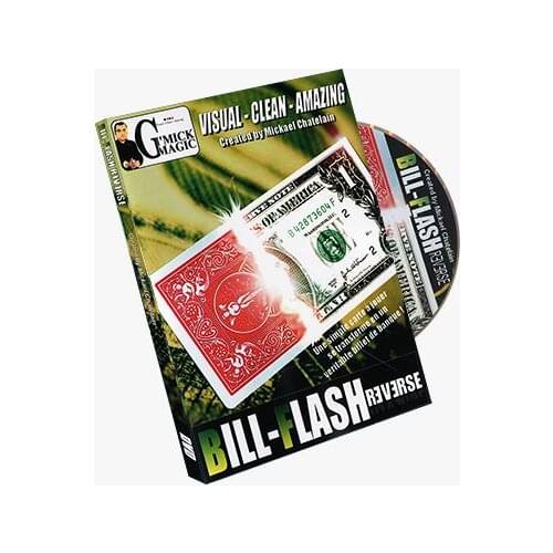 Bill Flash Reverse By Mickael Chatelain (Gimmick ) -Close Up Magic Tricks,Magic,Magic Show Kit,Magic Props For Stage
